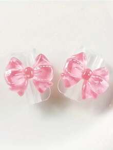2 Pink Bow Universal Lightning (5-14) Type-C Data Cable Protector - Shockproof, Stylish Phone Accessory Design - Plastic Material, With Cute Bow Decoration, Charging Cable Protector - Multiple Styles - View 12