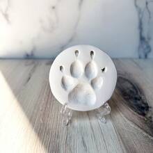 Dog And Cat Paw Print Clay Mold - Pet Footprint Keepsake, Dog Memorial Gift, Thoughtful Choice For Pet Owners, Christmas Decoration Ornament - White - View 7