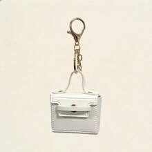 JRESSIAL Solid Color Small Square Bag Creative Pendant Keychain Earphone Pouch Car PU Key Chain Charm - Multicolor - View 7