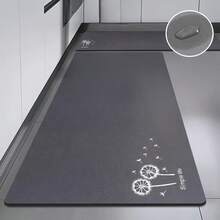 Asymmetrical Diatom Mud Mat With Gold Floral Design, Suitable For Entryway, Bathroom, Kitchen, Bedroom, Laundry Room, Room Decor, Home, Suitable For Bedroom, Living Room, Hallway - Soft Washable Faux Cashmere Carpet With Duck And Bird Pattern, Machine Washable Bohemian Style Carpet, Non-Slip Soft Round Carpet, Suitable For Bedroom, Living Room, Kitchen Home Decor - Multicolor - View 6
