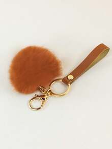 Fashionable Mini Small Bag Keychain Pendant, Car Key Ring Charm, Women's Bag Accessory - Brown - View 4