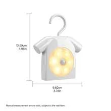 DO AS YOU WISH White Motion Sensor Hanging Night Light, Battery Powered Closet Light Strip With Hook, Soft Warm Light, LED Light Suitable For Closet, Hallway, Entrance, Bedroom, Cabinet, Stairs And Indoor Night Lighting - 1-pack - View 2