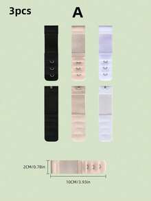 3 piezas Ganchos extensores de sujetador, Clips de extensión de sujetador, Accesorios de ropa interior - Multicolor - Ver 13