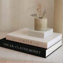 Home Decor 2D Faux Books - Acrylic Decorative Books - Coffee Table Decor Books, Suitable For Dining Table Decoration And Halloween, Christmas Decor, Stackable Display Fake Books - 2pcs - View 2