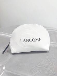 Portable Beige Shell-Shaped Travel Cosmetic Bag, Printed With Brand Logo, Toiletries Storage Makeup Bag, For Personal Use Or As A Gift - Lancôme Cosmetic Bag - White - View 12