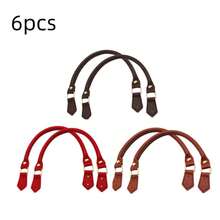 3pcs Replacement Faux Leather Bag Handles + 22cm Bag Bottom, Smooth Faux Leather Wallet Handles With Metal Buckles, Durable Handbag, Crochet Bag, Tote Bag Accessories, DIY Wallet Making - Multicolor - View 10