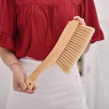 1pc Wooden Handle Soft Bristle Dusting Brush, Multi-Function Handheld Broom, Household Cleaning Brush, Suitable For Bed, Sofa, Furniture Dusting - A - View 17