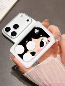 1pc Black Hair Girl Pattern Camera Lens Protector Film, Compatible With Phone 17 Pro/17 Pro Max, Cute & Exquisite Lens Decoration, Enhances Overall Phone Texture, Adds Atmosphere To Photos, Tempered Glass Full Coverage, High Definition & Transparent, Scratch-Resistant & Anti-Fingerprint, Suitable For Phone Cases, Fashionable Gift For Girlfriend Or Best Friend - Clear - View 14