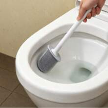 1pc Silicone Toilet Brush, Non-Scratch, Drill-Free Wall-Mounted Base Holder, Compact Size For Easy Storage And Organization, Anti-Roll And Anti-Drip Design, Suitable For RVs, Travel Trailers And Campers - A. - View 2
