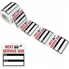 Maintenance Reminder Stickers – Oil Change And Vehicle Service Date/Mileage Labels, Removable Waterproof Adhesive, Paper Vehicle Maintenance Decals - A - View 5