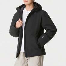Adidas DOWN PARKA Water-Resistant Windproof Insulated Hooded Down Jacket Men's - Black - View 2