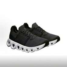On Running Women Casual Shoes - Black and White (Recommended to Size Up 0.5-1 Size) - View 3