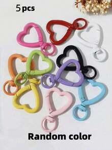 10/20/30pcs Heart-Shaped Keychain Swivel Hook, Cute Zinc Alloy Spring Clip Key Ring, Handbag Clip, Suitable For DIY Crafts - Heart-shaped Keychain - View 21