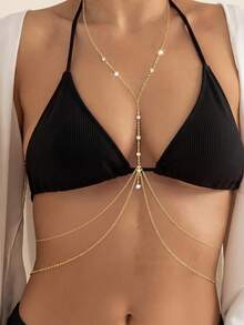 TOKRING Gold Body Chain For Women, Adjustable Layered Beach Bikini Jewelry Belly Chain,Waist Chain Body Jewelry,Adjustable Fit,Beach Vacation - Multicolor - View 1