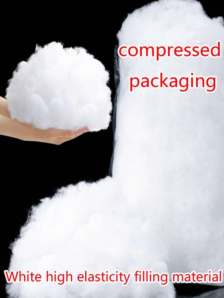 1PC-High Elasticity Filled, Multiple Sizes Available, Vacuum Packed, Suitable For Toys, Pet Beds, Textiles, Back Cushions, Crafts, Christmas Tree And Snowflake Decorations, Handmade, DIY Filling Material, High Elasticity Sofa Pillow Filling, Dolls, Pillow Handmade Filling Material, Bean Bag Filling, Perfect For Sewing And Knitting, Synthetic Filling, Pet Bed Filling, Soft Texture, Pure Polyester Hollow Fiber Washable White Sofa Filling, Reliable Filling, Only For Premium Hollow Fiber Filling, Lightweight Filling Material, Suitable For Crafts