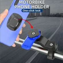 Motorcycle Phone Holder Shock-Absorbing Front Fork Mount Bicycle Phone Holder With Shock Absorber 360° Rotating Bicycle Handlebar Phone Clip Motorcycle Handlebar Mount Motorcycle Smartphone Shock Absorber - Multicolor - View 1