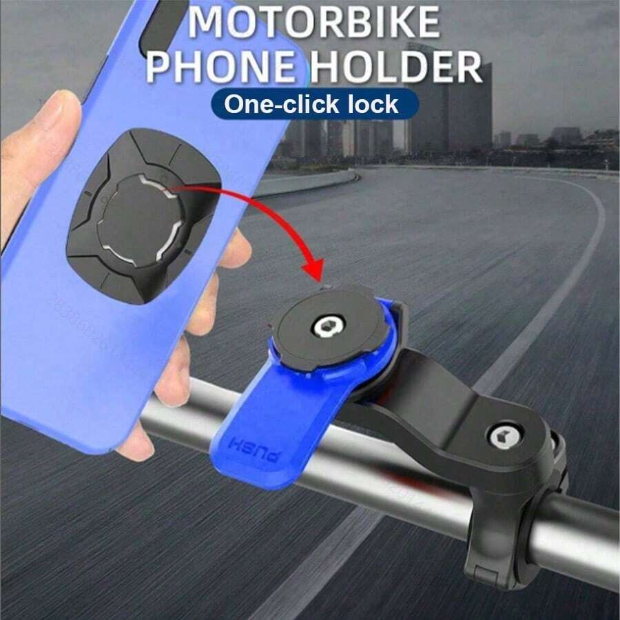 Motorcycle Phone Holder Shock-Absorbing Front Fork Mount Bicycle Phone Holder With Shock Absorber 360° Rotating Bicycle Handlebar Phone Clip Motorcycle Handlebar Mount Motorcycle Smartphone Shock Absorber - Multicolor - View 1