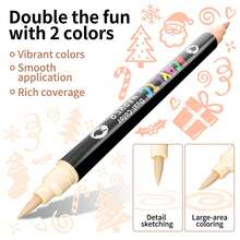 FLYSEA 24 Pens / 48 Colors In One Box Double-Headed Double-Color Markers, Suitable For Stone, Wood, Calligraphy, Canvas, Ceramics, Metal, Glass, Rock Painting, DIY Handicrafts And Art Supplies Set - Skin Tone - View 4