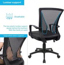 Home Office Chairs - Black - View 2