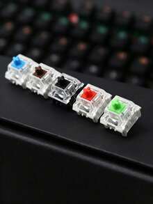 Mechanical Keyboard With Cross-Shaped Blue, Red, Brown And Black Switches; DIY Computer Keycaps; Bluetooth Keyboard Keychain; Gaming Vibration Device; PC Games Related To Gaming - View 10