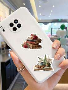 50pcs Vintage Book Stickers For Planners Notebooks Laptop Cases Phone Cases Suitcases And Guitars Stickers - A - View 3