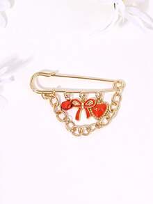1pc New Fashion Heart Shell Conch Star Moon Bow Starfish Flower Bee Ladybug Mushroom Pendant Brooch Anti-Slip Collar Pin Waist Cincher Clothing Decoration - Multicolor - View 28