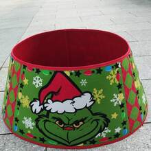 The Grinch 1 buah Penutup Kerah Pohon Natal, Cincin Pohon dengan Motif Kartun Lucu, Cocok untuk Dekorasi Rumah Natal, Dekorasi Dasar Pohon Natal yang Ideal dan Aksesori Pesta Liburan - Monster berambut hijau - View 14