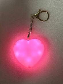 1pc Heart-Shaped Touch Sensor Night Light, LED Heart Pendant Light, Portable Bag Night Light, Bag Charm, Suitable For Bag Decoration, Lighting, Gift. Touch Activation/Auto Sensing, USB Rechargeable Battery Powered - Heart-shaped - View 9