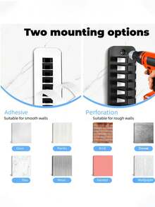 Wall-Mounted Hat Storage Rack, No-Drill Adhesive Installation, Durable Plastic Portable Hat Holder, Brim Protection Design, Suitable For Closet, Office, Dorm Storage, Wall-Mounted Hat Hook Organizer - Multicolor - View 3
