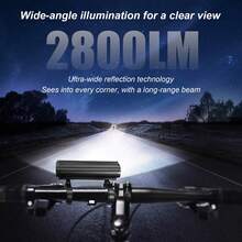 Rechargeable LED Bicycle Light Set - Front Headlight And Rear Tail Light With Multiple Lighting Modes For Cycling - Black - View 4