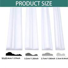 TPE Flexible Self-Adhesive Frame Decorative Strip, Bendable Edge Sealing Strip, Waterproof Wear-Resistant, Easy To Cut, No Drilling Required, Suitable For DIY Oil Painting Poster Photo Frame, Multi-Color Soft Decorative Strip, Home Wall Art Decoration - White - View 12