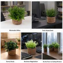 Artificial Mini Green Plant Decor, Mini Potted Plant, Mini Model, Dollhouse Accessories, Miniature Model, Decorative Dollhouse Arrangement, Miniature Scene, Essential For Handmade Enthusiasts And Model Players - Suitable For: Holiday Decoration - Christmas/Halloween/Easter - Applicable To: Office Desk, Home Living Room, Study Window Sill, Front Desk Display - Green - View 7