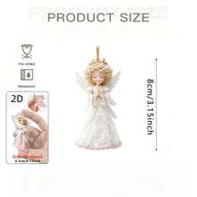 12/1pc 2D Flat Random Christmas Angel Guardian Pendant, Premium Wooden Christmas Tree Hanging Decoration, Holiday Decor > Holiday Hanging Decor > Holiday Pendant, Hanging Decoration/Home, Classroom, Office Party Birthday Gift - Holiday Gift, Christmas Decoration, Christmas Exclusive Gift - A - View 8