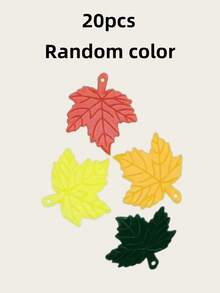 Portable Plastic Box Opener, Black, Red, Yellow, Orange, 5*4.5CM With Simple Maple Leaf Shape, Suitable For Opening Express Cartons And Packages, Key Chain Pendants And Bag Accessories. - Multicolor - View 10