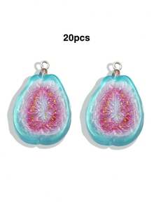 20pcs Acrylic Colorful Faux Fruit Slices Star Apple Apple Charms, Jewelry Accessories DIY Phone Chain Keychain Pendant - 20pcs - View 13