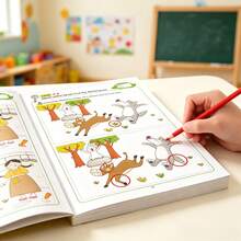 1pc Kids Spot The Difference Activity Book 32 Pages, Find The Difference Logic Puzzle Book, Matching Memory Brain Game Workbook, Early Learning Educational Toy For Toddler Preschool Kids Age 3+, Birthday Easter & Children's Day Gift For Boys Girls - Multicolor - View 9