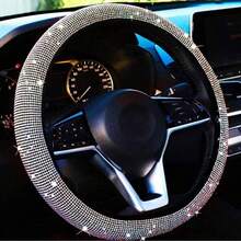 1-Piece Rhinestone Car Steering Wheel Cover, Shiny Diamond Steering Wheel Cover, No Inner Ring, Women's Car Interior Accessories - Steering Wheel Cover - View 10