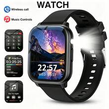 Unisex Smart Sports Watch With 1.83-Inch HD Display, Outdoor Sports Flashlight, 260mAh Battery, Wireless Calling, Multiple Sports Modes, Music Playback, Weather Forecast And More, Suitable As Gift For Friends And Couples, Compatible With Android And IOS - View 2