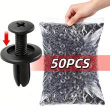 20/50/100PCS Car Push-In Fastener Clips, Universal Automotive Plastic Expansion Screws Fasteners, Car Door Panel Bumper Fender Clip Kit, Car Body Rivet Fastener Set, Suitable For Most Car Models Interior Repair Accessories - A - View 12