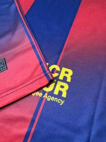 Personalized Customized Barcelona Men's Football Jersey & Youth Lightweight Soft Blue-Red Style Shirt & Match, Training, Casual Wear & Gift - Blue - View 5