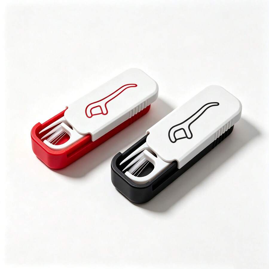 Reusable Floss Pick Storage Box, Portable Dust-Proof Floss Dispenser, Pocket-Sized Floss Storage Case, Suitable For Travel, Office And Daily Oral Hygiene - A - View 1