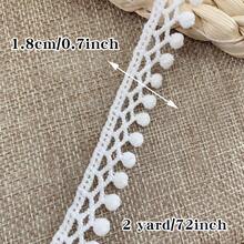 2/5/10Yard 1.8cm Black White Hollow Water Soluble Lace Trim, Polyester Lace Ribbon For Dress Sewing DIY Clothing Decoration - Polka Dot Ribbon With Tassels - View 4