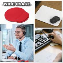 Solid Color Non-Slip Computer Office Wrist Rest Mouse Pad, Slow Rebound Wrist Support Pillow, Christmas, Halloween - View 10