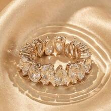 SWAROVSKI 5585425 Hollow Heart Tapered Crystal Bracelet Cuban Chain Adjustable Jewelry Birthday Gift For Girlfriend - Rose Gold - View 7