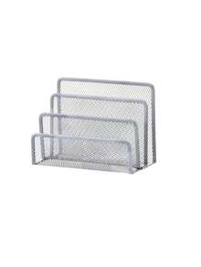 1pc Multifunctional Metal Mesh Desktop Organizer With Bookshelf, Space-Saving Freestanding Storage Rack, Stationery Storage, File Storage, Suitable For Home Office, Teachers And Artists, Ideal Home And Office Decor - Multicolor - View 13