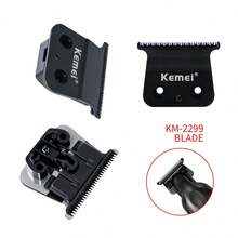 KM-2299 Pisau Pengganti Asli untuk Mesin Cukur Rambut Elektrik, Paket Aksesori Kepala Pisau Pengganti untuk Mesin Cukur Rambut, Kepala Pisau Asli Pabrik untuk Mesin Cukur Rambut Kemei 1 Set - Hitam - View 4