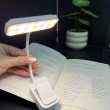 DO AS YOU WISH Rechargeable LED Clip-On Reading Light, 360° Adjustable Flexible Lamp Arm, Supports White/Warm/Warm White Light Switching, Suitable For Night Reading, Bedside Learning, Desktop Use - 1-pack - View 6