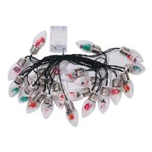 1pc 10LED Charming Christmas Wish Ball Fairy Light String, Indoor Light String For Party, Halloween, Thanksgiving, Christmas, Window, Christmas Tree Decoration, With Christmas Tree, Santa Claus, Snowman, Deer Design (Battery Powered, Batteries Not Included) - Christmas String Lights - View 4