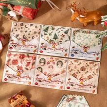 JotBox Snowy Christmas Crochet-Style Large Size Material Paper, Christmas Atmosphere Scrapbook Collage Background Memo Paper, Vintage - Snowy Christmas Scrapbook Paper - View 8