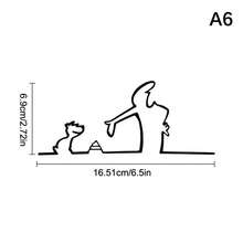 New La Linea Minimalist Line Art Car Sticker Bumper & Window Door Wall Decal With Cartoon Character Design Home Car Decoration - 1PC - View 16